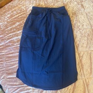 Blue scrub skirt